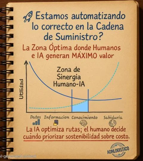 Imagen de la publicación: ¿Estamos automatizando lo correcto en la Cadena de Suministro? La Zona Óptima donde Humanos e IA generan MÁXIMO valor