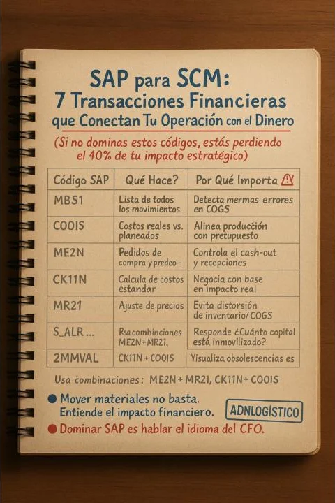 Imagen de la publicación: SAP para SCM: Las 7 Transacciones Financieras Que Conectan Tu Operación con el Dinero