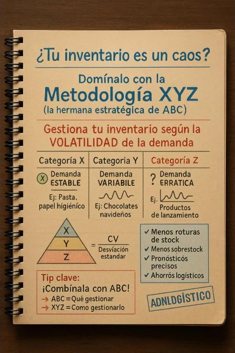 ¿Tu inventario es un caos? Domínalo con la Metodología XYZ (la hermana estratégica de ABC)