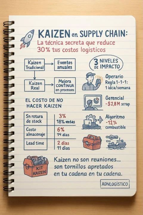 KAIZEN en SUPPLY CHAIN: La Técnica Secreta que Reduce 30% Tus Costos Logísticos