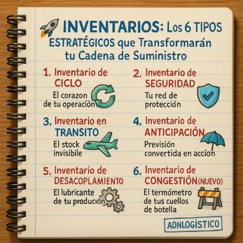 Imagen de la publicación: INVENTARIOS: Los 6 TIPOS ESTRATÉGICOS que Transformarán tu Cadena de Suministro