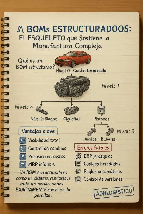Imagen de la publicación: ¿BOMs ESTRUCTURADOS? El ESQUELETO que sostiene la manufactura compleja