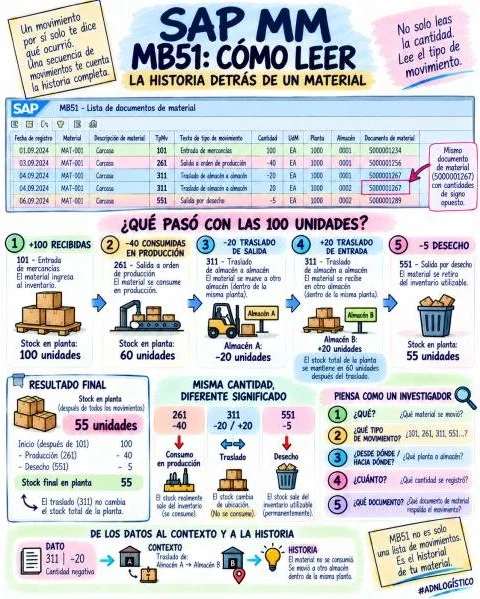 MB51: cómo leer la historia detrás de un material