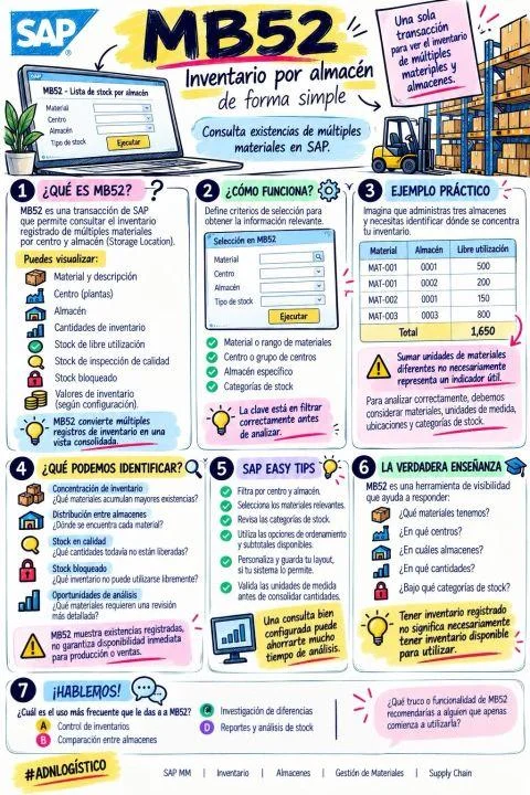 SAP MB52 | Visibilidad de inventario explicada de forma sencilla